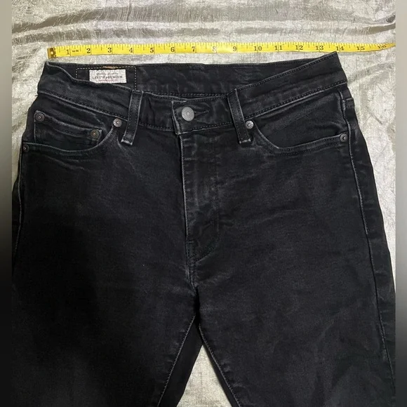 Levi’s 511 Jeans Men’s 30x30 Slim Straight Leg Black Stretch Denim Premium Big E - Picture 4 of 13